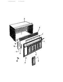02 - Cabinet, Front, Wrapper parts for Frigidaire Air Conditioner AS227K2K1 from AppliancePartsPros.com