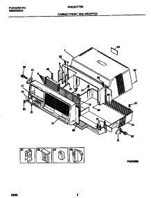02 - Cab Frnt,Wrapper parts for Frigidaire Air Conditioner WAB067F7B2 from AppliancePartsPros.com
