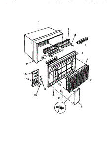 02 - Cabinet, Front, Wrapper parts for Frigidaire Air Conditioner AS139J1K1 from AppliancePartsPros.com