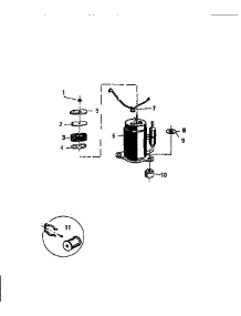 05 - Compressor parts for Frigidaire Air Conditioner AS139J1K1 from AppliancePartsPros.com