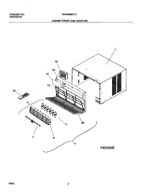 03 - Cabinet Front And Wrapper parts for White Westinghouse Air Conditioner WAA060M7C1 from AppliancePartsPros.com