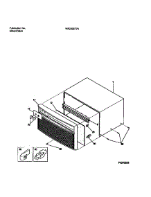 02 - Cabinet Front & Wrapper parts for Frigidaire Air Conditioner WAC052T7A5 from AppliancePartsPros.com
