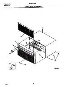 02 - Cabinet  Front  And  Wrapper parts for Frigidaire Air Conditioner WAC082G7A2 from AppliancePartsPros.com
