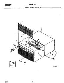 02 - Cabinet Front And Wrapper parts for Frigidaire Air Conditioner WAC066F7A2 from AppliancePartsPros.com