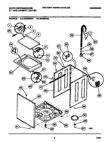 05 - Washer - Cabinet, Top Panel, Base parts for Frigidaire Washer Dryer Combo LG400SXD2 from AppliancePartsPros.com