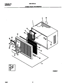 02 - Cabinet Front And Wrapper parts for Frigidaire Air Conditioner WAV157S1A4 from AppliancePartsPros.com