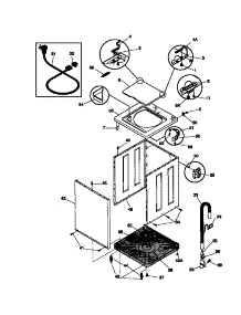 02 - Cabinet / Top parts for Frigidaire Washer WW334AGW0 from AppliancePartsPros.com
