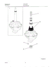 07 - Transmission parts for White Westinghouse Washer WWS445RFT1 from AppliancePartsPros.com