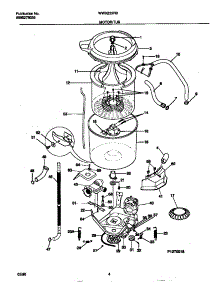 03 - Motor / Tub parts for Frigidaire Washer WWX233RBS3 from AppliancePartsPros.com