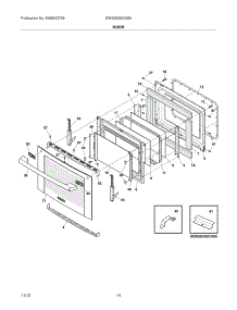 11 - Door parts for Electrolux Range EW30DS6CGS6 from AppliancePartsPros.com