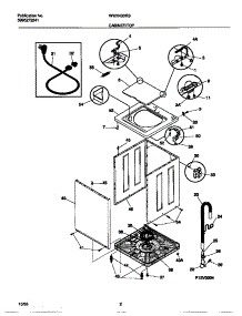 02 - Cabinet / Top parts for Frigidaire Washer WWX433RBW3 from AppliancePartsPros.com