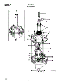 04 - Transmission parts for Frigidaire Washer WWX433RBW3 from AppliancePartsPros.com