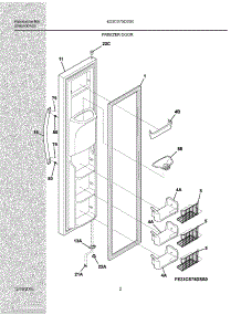 03 - Freezer Door parts for Electrolux Refrigerator E23CS75DSS0 from AppliancePartsPros.com