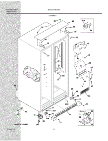 07 - Cabinet parts for Electrolux Refrigerator E23CS75DSS0 from AppliancePartsPros.com