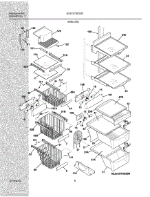09 - Shelves parts for Electrolux Refrigerator E23CS75DSS0 from AppliancePartsPros.com