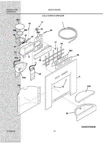 15 - Ice & Water Dispenser parts for Electrolux Refrigerator E23CS75DSS0 from AppliancePartsPros.com