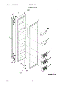 03 - Freezer Door parts for Electrolux Refrigerator E23CS78HPS3 from AppliancePartsPros.com