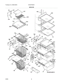 09 - Shelves parts for Electrolux Refrigerator E23CS78ESS1 from AppliancePartsPros.com
