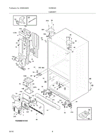 07 - Cabinet parts for Electrolux Refrigerator EI23BC36IB1 from AppliancePartsPros.com