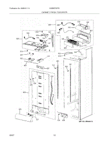 13 - Cabinet-Fresh Food / Refr parts for Electrolux Refrigerator E42BS75EPS from AppliancePartsPros.com