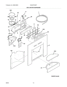 15 - Ice & Water Dispenser parts for Electrolux Refrigerator E23CS75DSS7 from AppliancePartsPros.com
