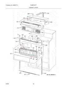19 - Cabinet Upper parts for Electrolux Refrigerator E42BS75ETT from AppliancePartsPros.com