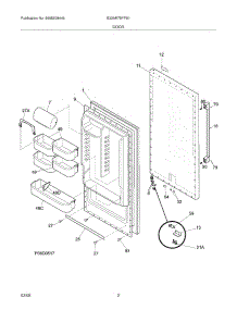 03 - Door parts for Electrolux Refrigerator E32AR75FPS1 from AppliancePartsPros.com