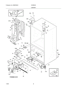 07 - Cabinet parts for Electrolux Refrigerator EI23BC36IS0 from AppliancePartsPros.com