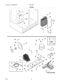 13 - System parts for Electrolux Refrigerator EI23CS35KS0 from AppliancePartsPros.com