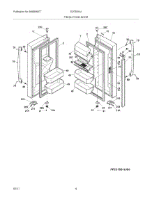 05 - Fresh Food Door parts for Electrolux Refrigerator EI27BS16JB1 from AppliancePartsPros.com