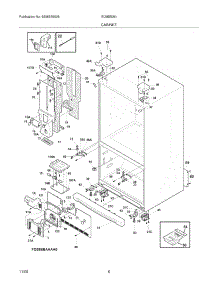 07 - Cabinet parts for Electrolux Refrigerator EI28BS36IS0 from AppliancePartsPros.com