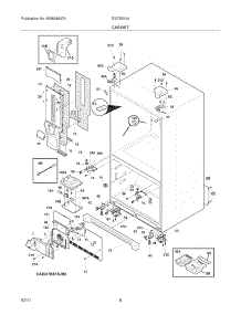 07 - Cabinet parts for Electrolux Refrigerator EI27BS16JS2 from AppliancePartsPros.com