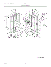05 - Fresh Food Door parts for Electrolux Refrigerator EI27BS16JB2 from AppliancePartsPros.com