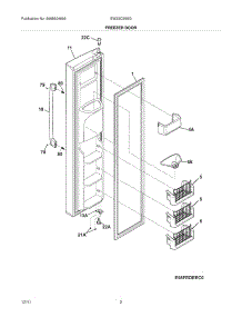 03 - Freezer Door parts for Electrolux Refrigerator EW23CS65GS0 from AppliancePartsPros.com