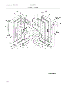 05 - Fresh Food Door parts for Electrolux Refrigerator EW28BS71IS0 from AppliancePartsPros.com