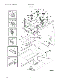 05 - Burner parts for Electrolux Range EW30GF65GBE from AppliancePartsPros.com