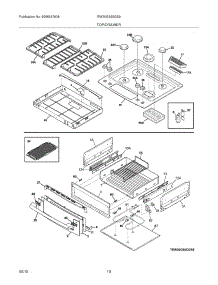 09 - Top / Drawer parts for Electrolux Range EW30GS65GS9 from AppliancePartsPros.com