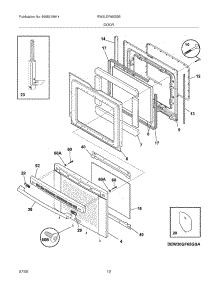 11 - Door parts for Electrolux Range EW3LDF65GSB from AppliancePartsPros.com