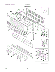 03 - Backguard parts for Electrolux Range EW3LDF65GBD from AppliancePartsPros.com