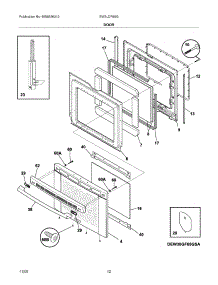 11 - Door parts for Electrolux Range EW3LDF65GBD from AppliancePartsPros.com