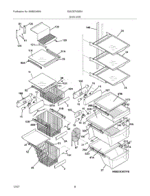 09 - Shelves parts for Electrolux Refrigerator E23CS78GSS4 from AppliancePartsPros.com