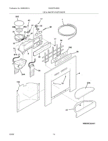 15 - Ice & Water Dispenser parts for Electrolux Refrigerator E23CS78HSS3 from AppliancePartsPros.com