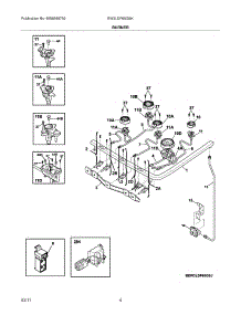 05 - Burner parts for Electrolux Range EW3LDF65GSK from AppliancePartsPros.com