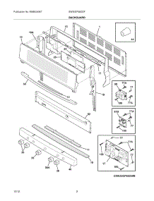 03 - Backguard parts for Electrolux Range EW30GF65GSF from AppliancePartsPros.com