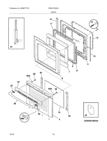 11 - Door parts for Electrolux Range EW30IF60ISA from AppliancePartsPros.com