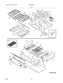 09 - Top / Drawer parts for Electrolux Range EW30GS65GW2 from AppliancePartsPros.com
