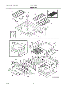 09 - Top / Drawer parts for Electrolux Range EW3LDF65GSK from AppliancePartsPros.com