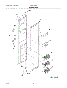 03 - Freezer Door parts for Electrolux Refrigerator E23CS75DSS6 from AppliancePartsPros.com