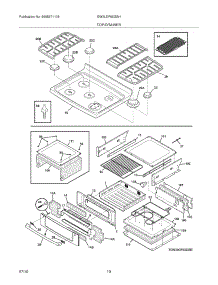 09 - Top / Drawer parts for Electrolux Range EW3LDF65GSH from AppliancePartsPros.com