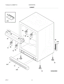 05 - Cabinet parts for Electrolux Refrigerator E24RD75KPS0 from AppliancePartsPros.com